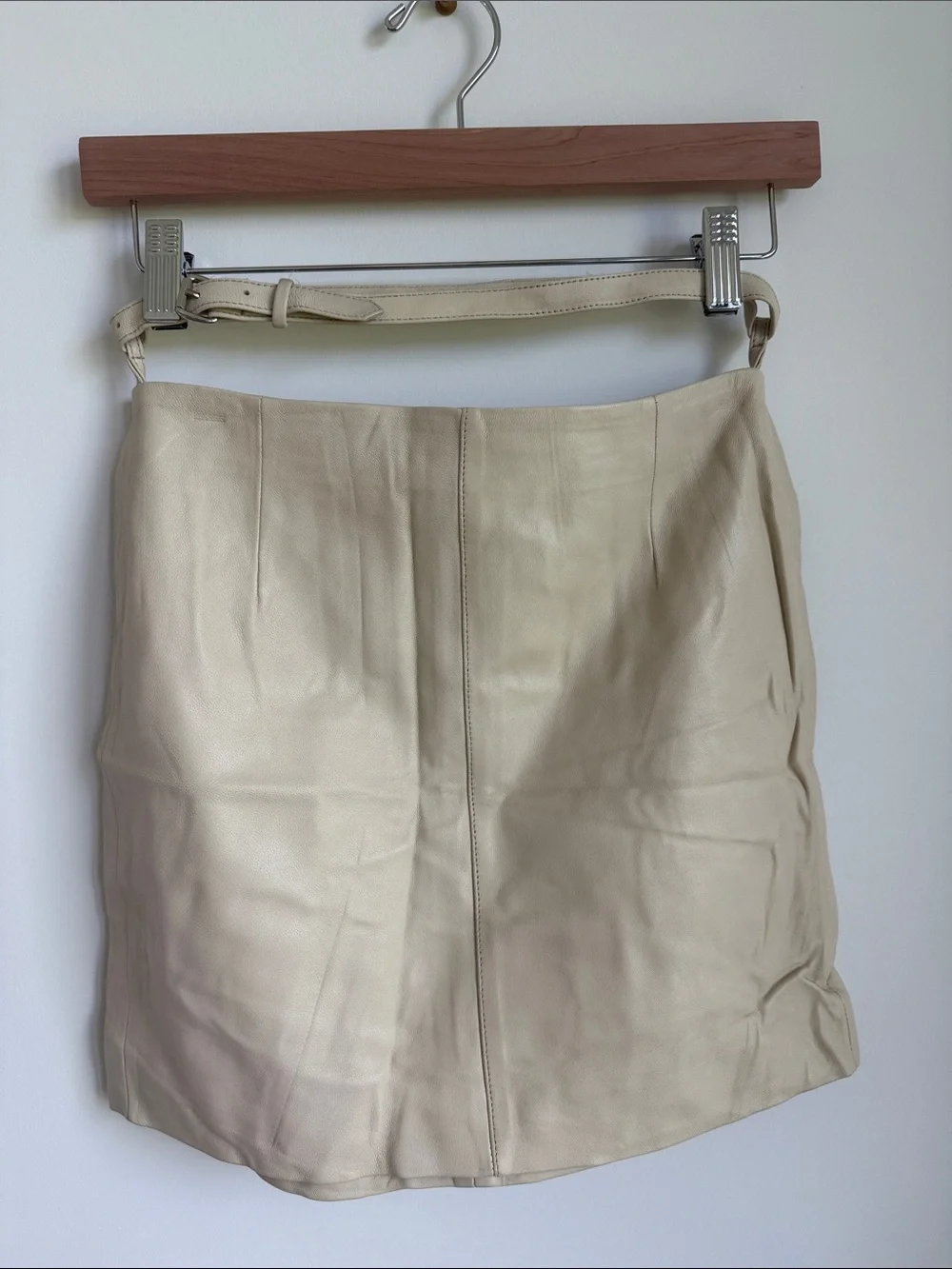 IRO jaja mini lamb leather mini skirt with belt - Picture 3 of 5